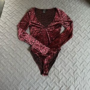 Velvet Cheetah Print Bodysuit